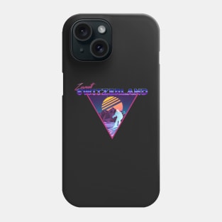 Retro Vaporwave Ski Mountain | Zermatt Switzerland | Shirts, Stickers, and More! Phone Case