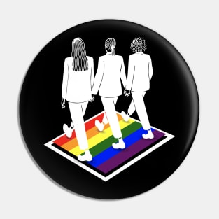 Women's Rainbow LGBT Crosswalk Pin