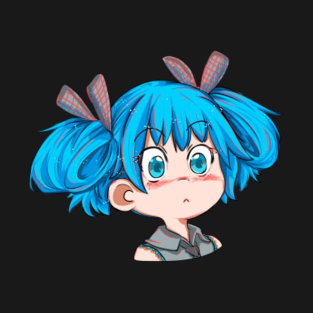 Blue Hair Girl Blue Hair Anime Girl Hoodie Teepublic