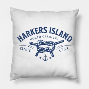 Harkers Island, NC Beach Knot Summer Vacation Pillow