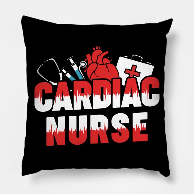 Cardiac Nurse Cardiovascular Nurses Heart Cardiology Pillow by neonatalnurse