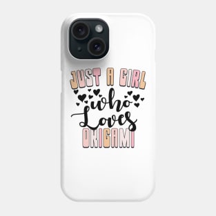 Just a Girl Who Loves Origami Cute Pastel Colors Phone Case