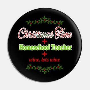 Christmas Time, Homeschool Time, and Wine Pin