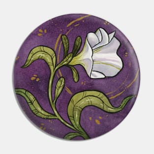 White Petunia - full painting Pin