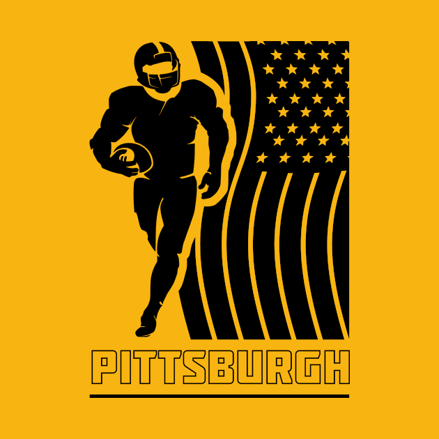 Pittsburgh Football Team Color by Toogoo