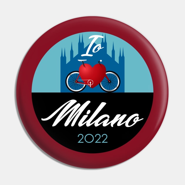 I ❤️🚲 Milano (Blue) Pin by Glap