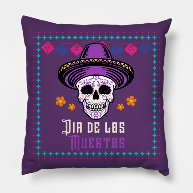 Dia De Los Muertos Pillow by ChasingTees