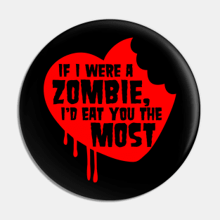 If I Were A Zombie I'd Eat You the Most Pin