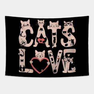 Funny cat lover shirt funny cat lovers gifts Tapestry