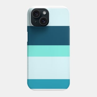 A gorgeous federation of Ice, Sky Blue, Water Blue and Midnight Green (Eagle Green) stripes. Phone Case