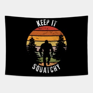 Bigfoot Yeti Keep it Squatchy Tapestry