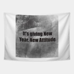 New year new attitude Tapestry