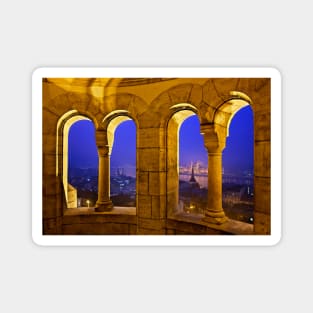 Night view of Budapest and Danube river. Magnet