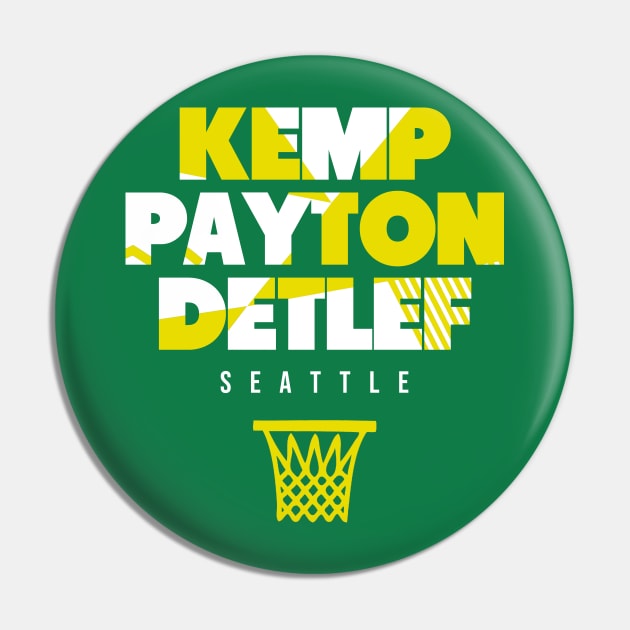 Seattle Throwback Basketball Pin by funandgames