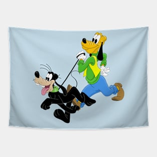 Goofy and Pluto Freaky Friday Tapestry