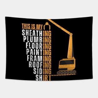 Construction Repair And Maintenance Worker Funny Profession Tapestry