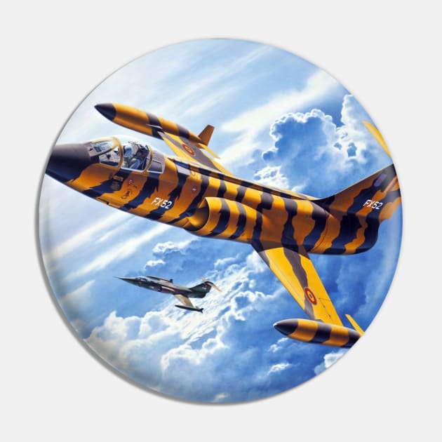 F017 Starfighter Tiger Pin by Aircraft.Lover