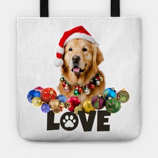 Christmas LOVE Golden Retriever Tote