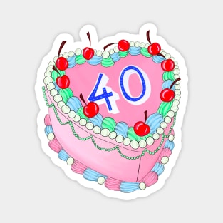 40th Birthday cake Magnet