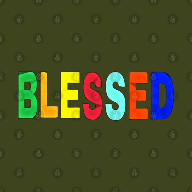 Blessed- Block and Cursive - Double-sided by SubversiveWare