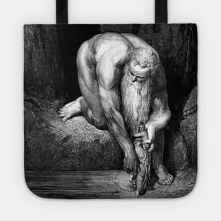 High Resolution Gustave Doré Illustration Lucifer With Judas Tote