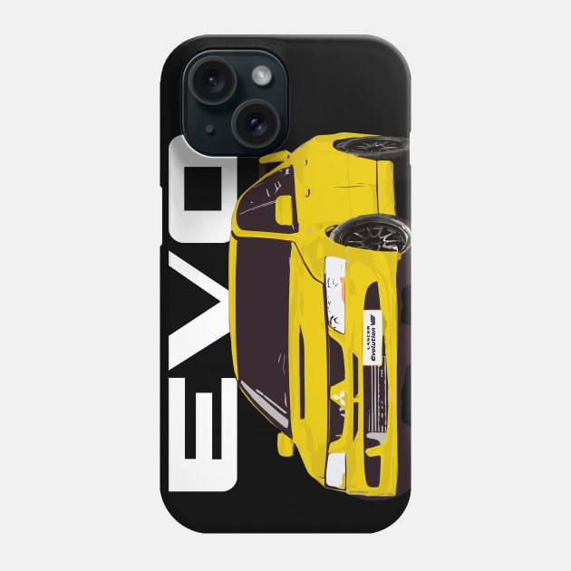 LIGHTNING YELLOW EVO 8 Phone Case by cowtown_cowboy