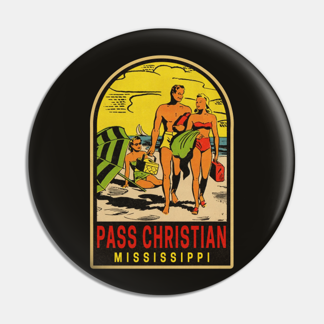 Vintage Pass Christian Mississippi Travel Decal Pass Christian