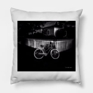 Grandmothers House - Black And White Pillow