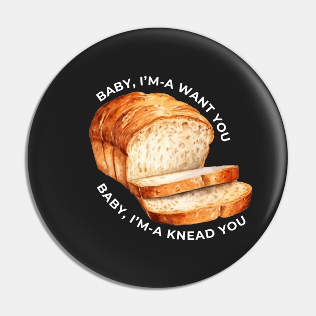 Funny 70s Music The Band Bread Parody Pin by TeesForThee