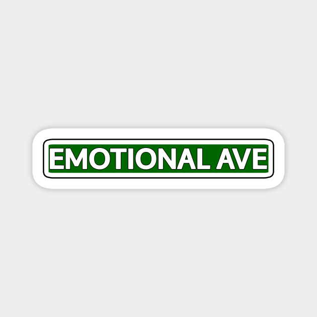 Emotional Ave Street Sign Magnet by Mookle