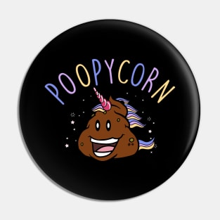 Cute & Funny Poopycorn Adorable Poop Unicorn Pin