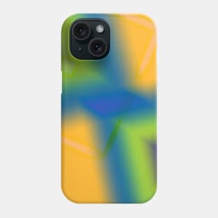 orange green blue abstract texture Phone Case