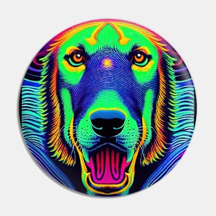 Psychedelic Pop art - DOG Pin