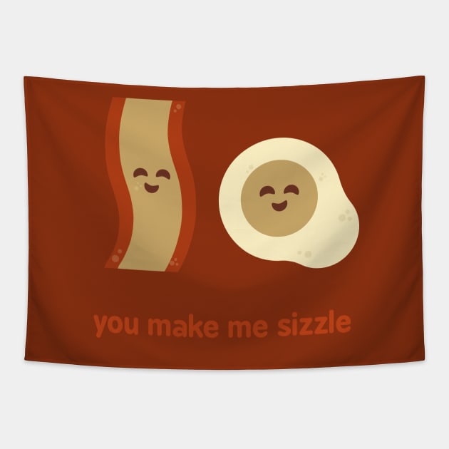 You Make Me Sizzle Tapestry by zacrizy