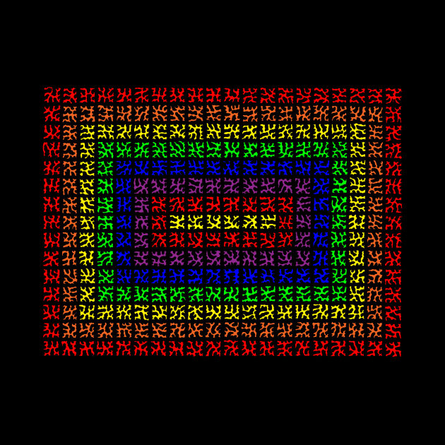 Rainbow Rectangle Pattern by NightserFineArts