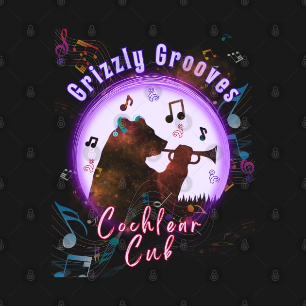 Grizzle Grooves Cochlear Cub | Cochlear Implant | Deaf by RusticWildflowers