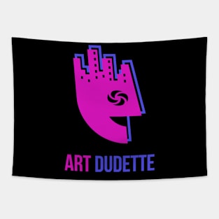 Art Dudette In Pink And Blue Tapestry