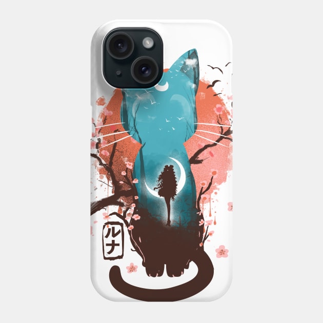 Japanese black cat Phone Case by IlonaHibernis