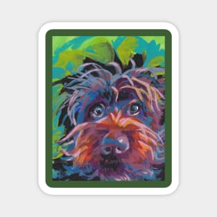 WireHaired Pointing Griffon Bright colorful pop dog art Magnet