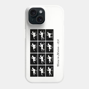 Horse in motion (black) Phone Case