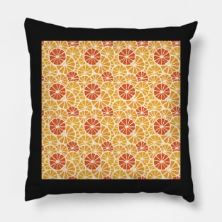 Citrus pattern in orange and red Pillow