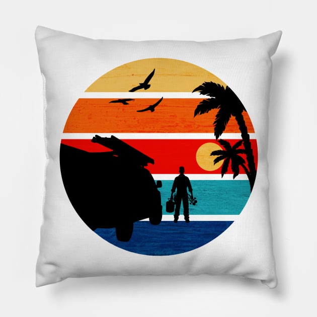 HVAC Sunset Pillow by Brand X Graffix