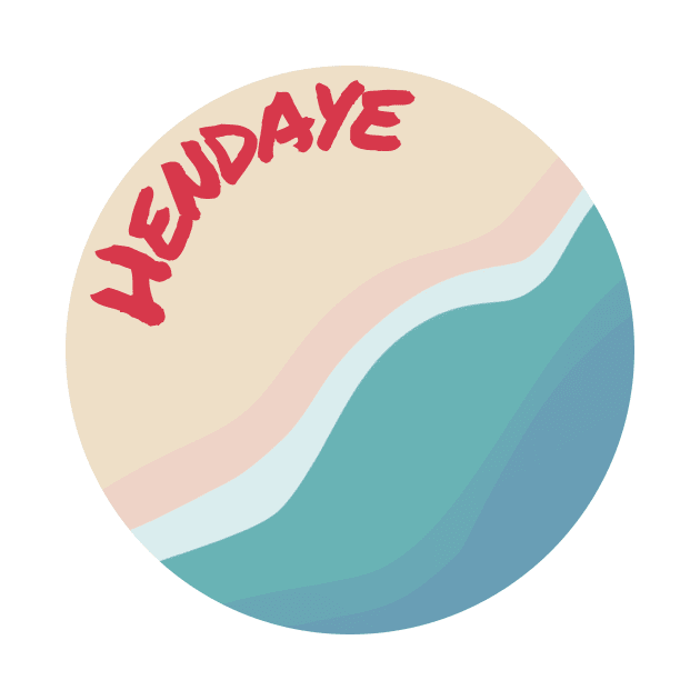 Hendaye plage pastel logo by alvarsprints