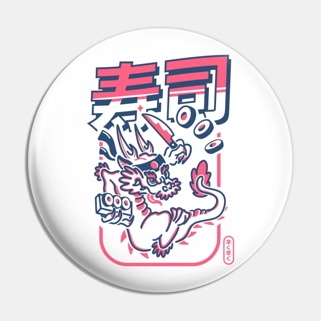 Sushi dragon Pin by Mushita