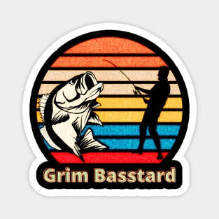 Grim BASStard (bass fishing) Magnet