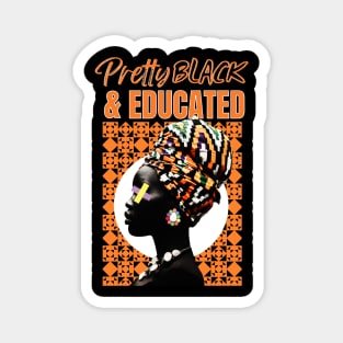 Pretty Black And Educated Retro African Queen Magnet