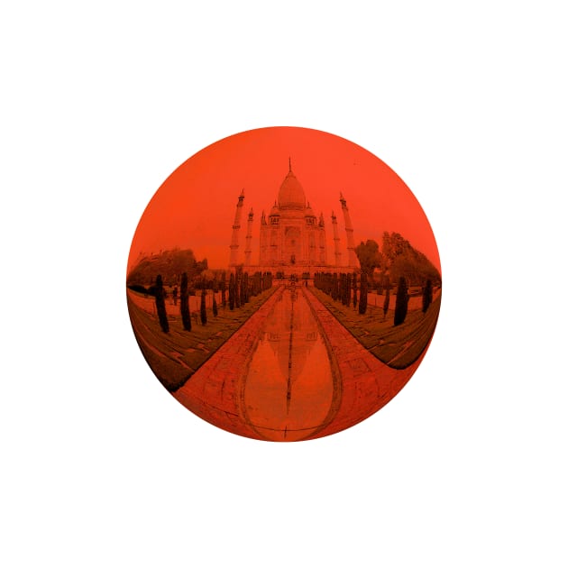 Taj Mahal circle Red by QualitySolution