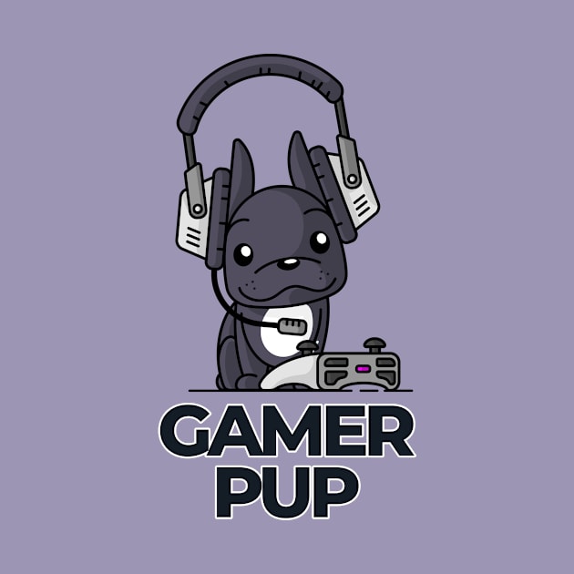 Cute Gamer Pup Social Distancing Like a Boss by BooTeeQue