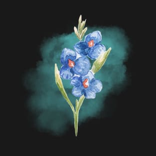 Gladioli Filipino flower Hand-painted Watercolor T-Shirt