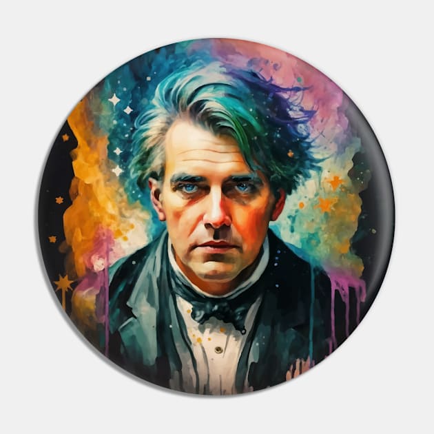 William Butler Yeat Aedh portrait Pin by VioletAndOberon